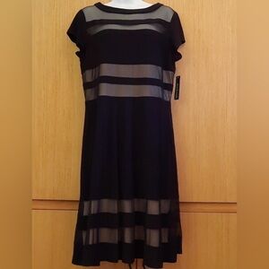 NWOT R&M Richards Black/Taupe Dress .